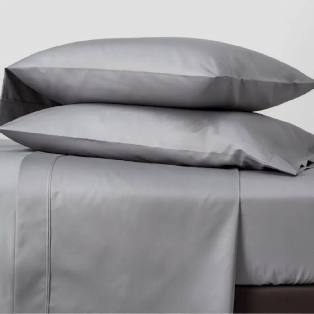 New Threshold Full 500 Thread Count Tri-Ease Solid Sheet Set Light Gray